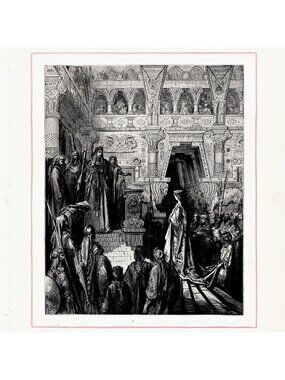 Gustave Doré “Solomon Receives the Queen of Sheba” 1953 Plate, Copy No. 143